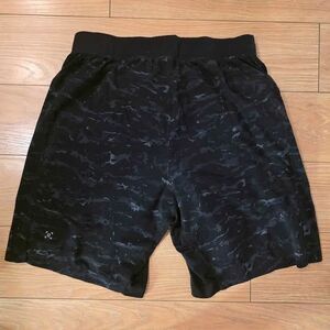 lululemon 2-in-1 Lined Running Shorts Black/Charcoal Camo + Zip Pocket